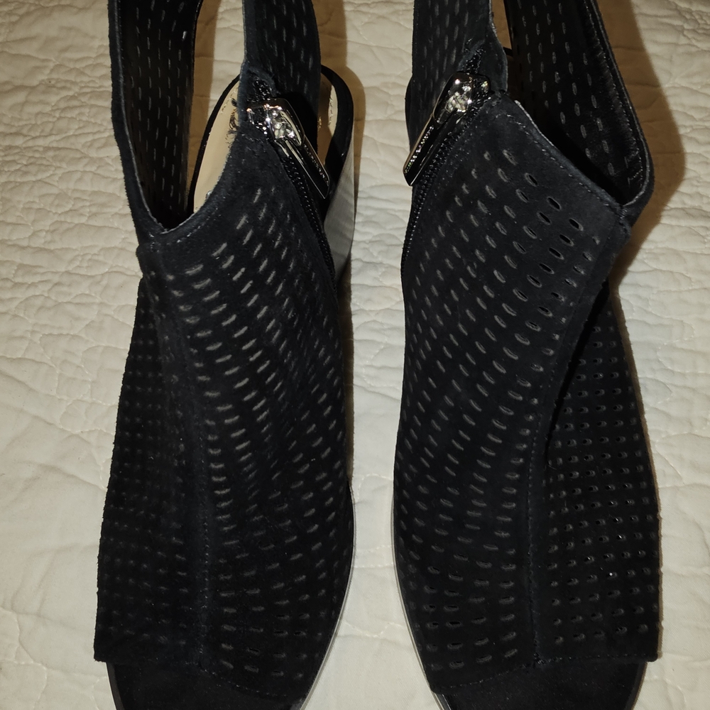 Vince Camuto Black Perforated Heels